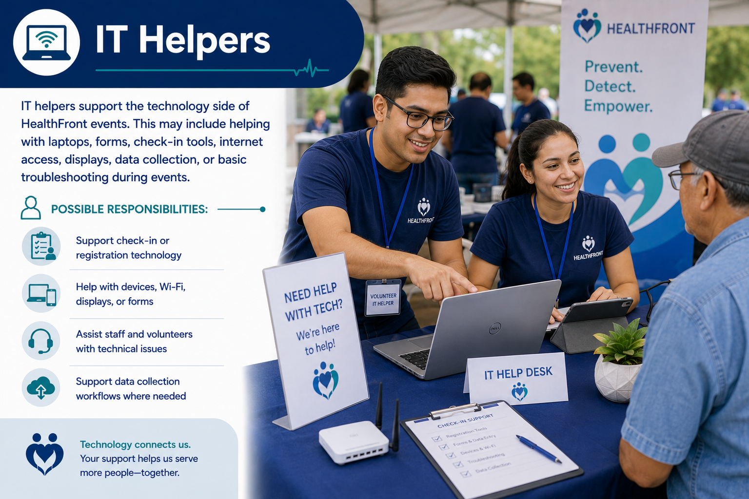 IT Helpers volunteers with HealthFront