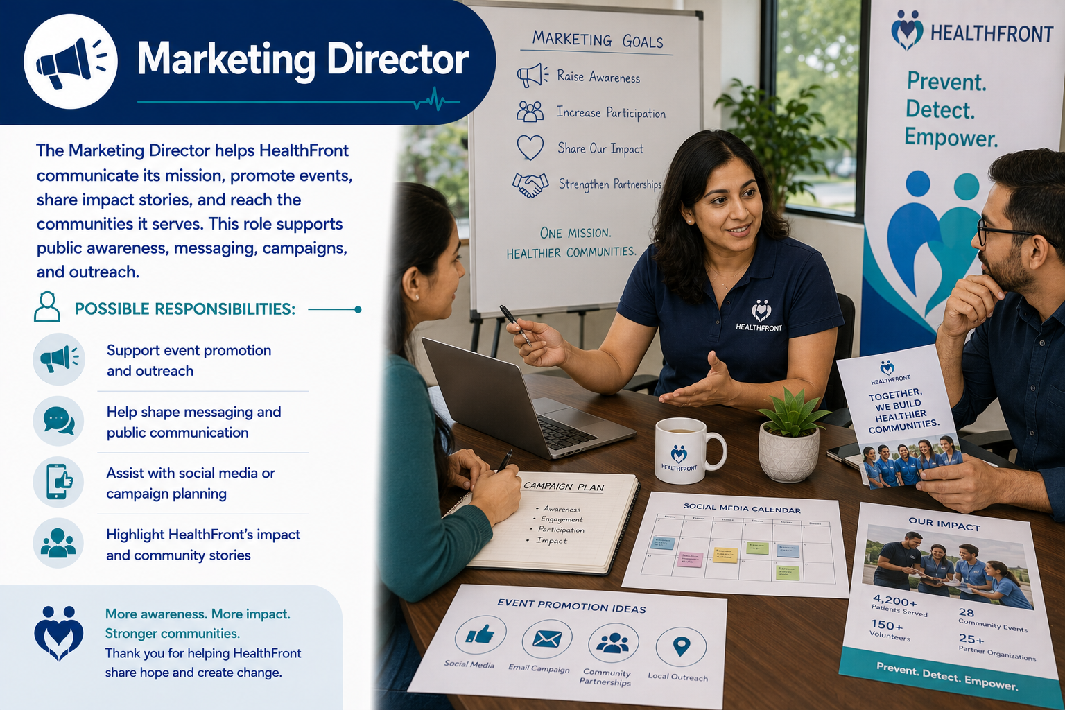 Marketing Director volunteers with HealthFront