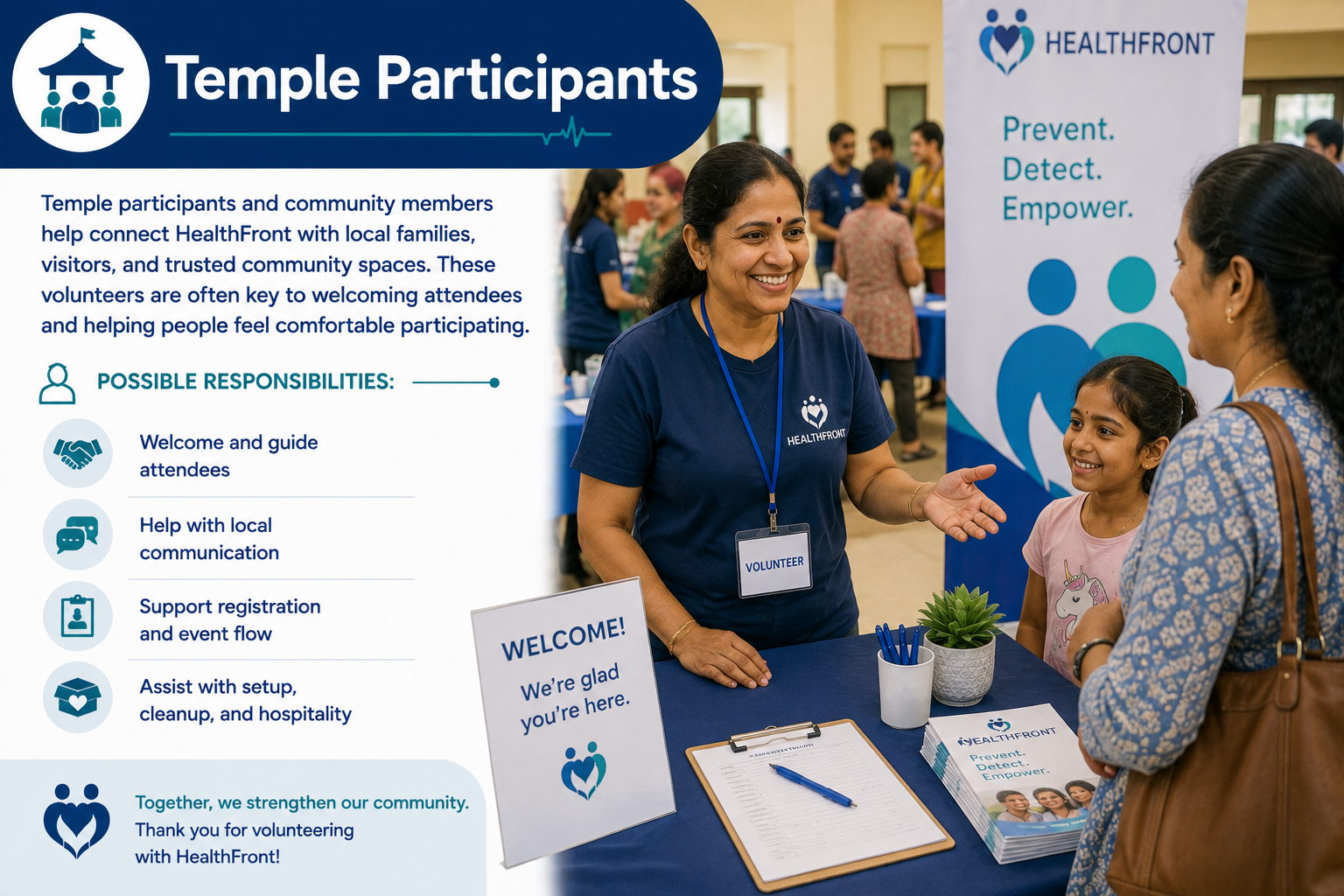 Temple Participants volunteers with HealthFront