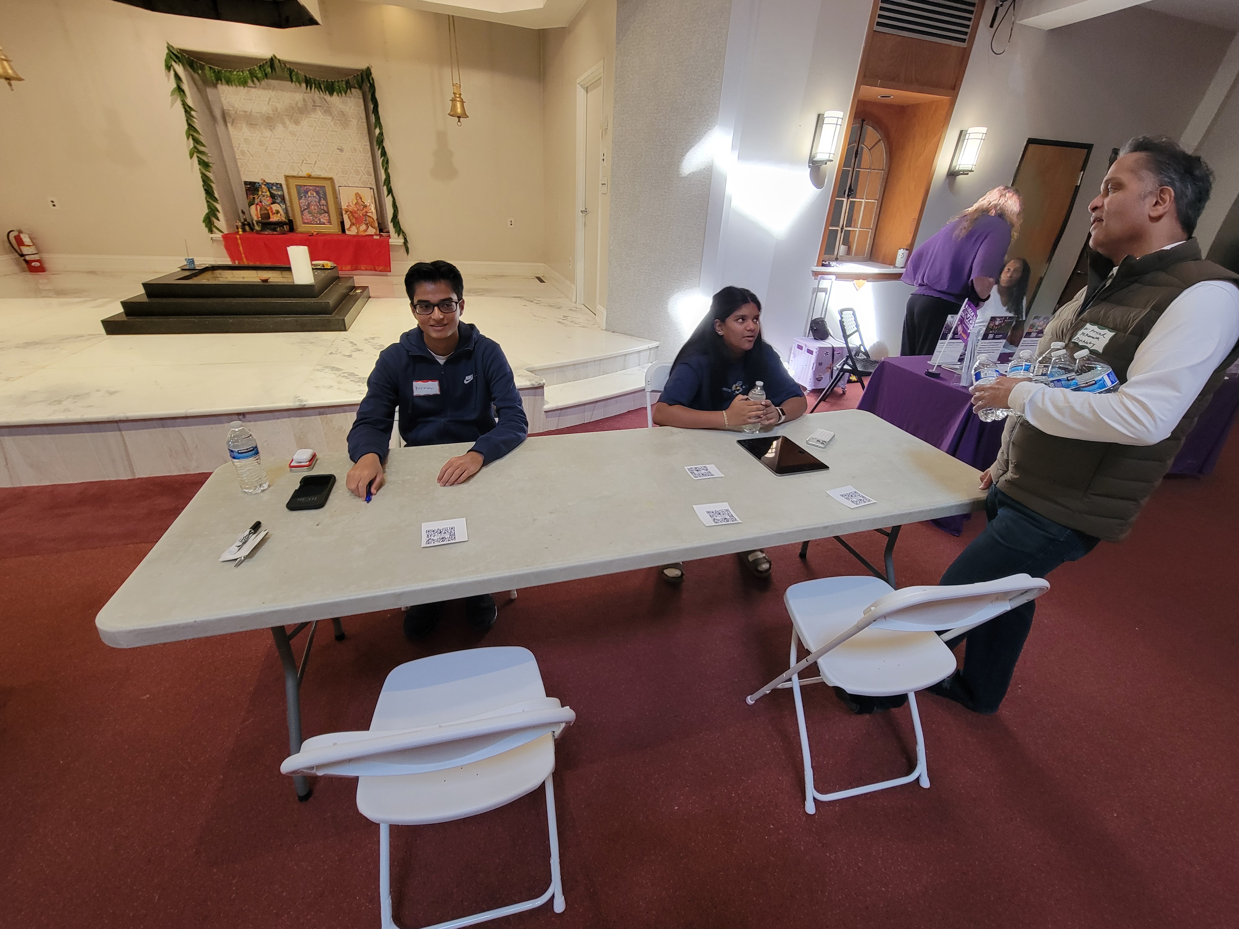 Setting up screening equipment