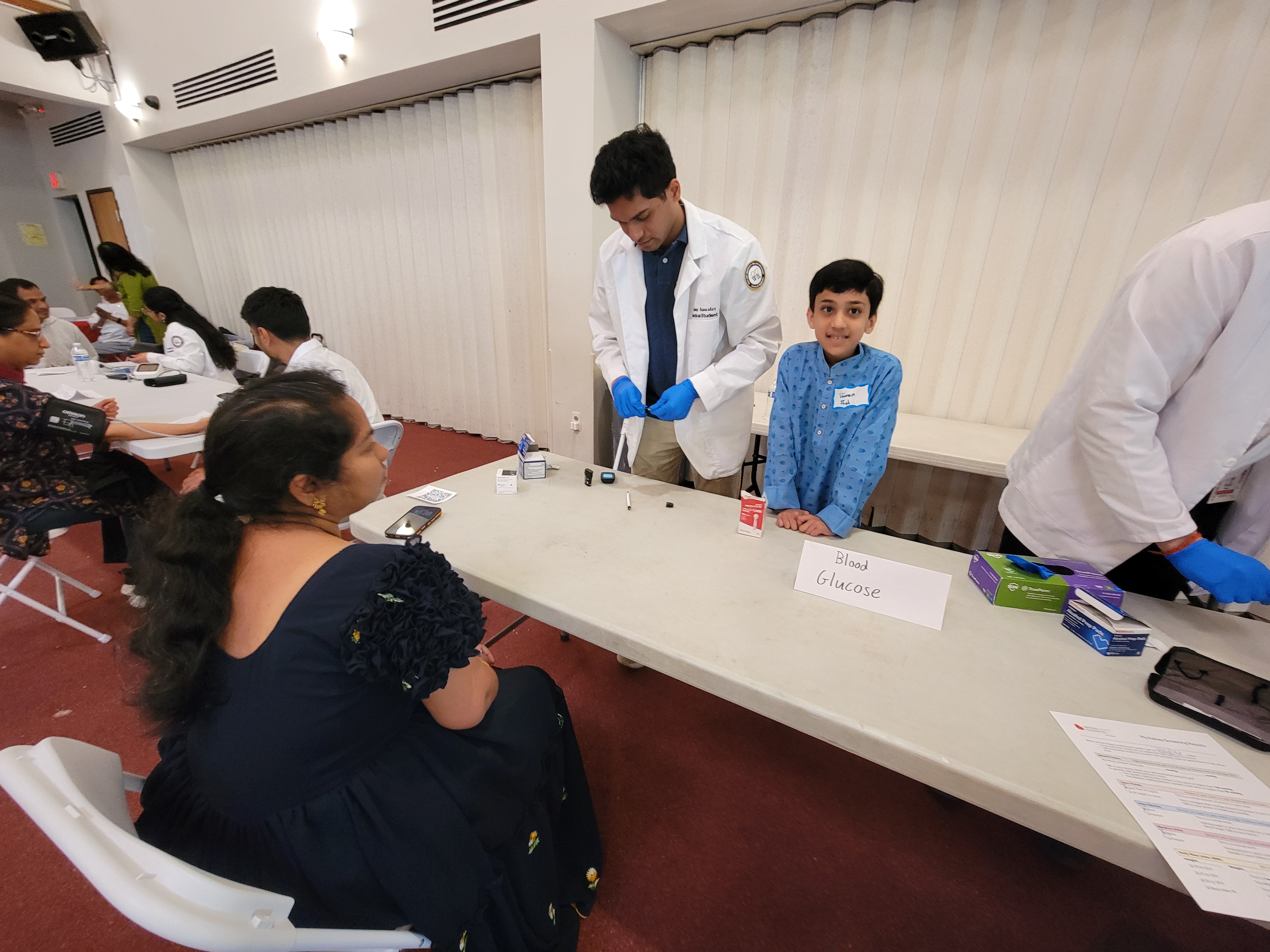 Screening check-in area